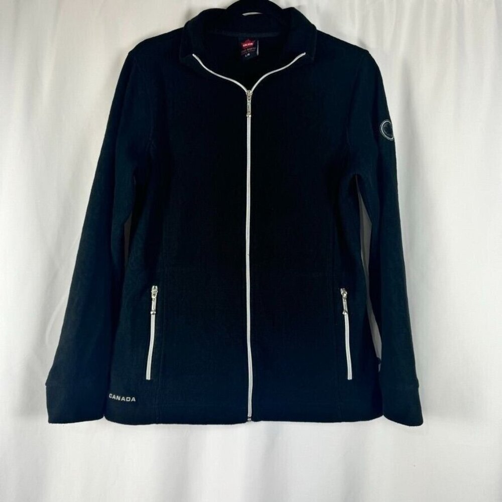 Kalson True North Canada Monochromatic Cheetah Pattern Full Zip Fleece Jacket L‎
